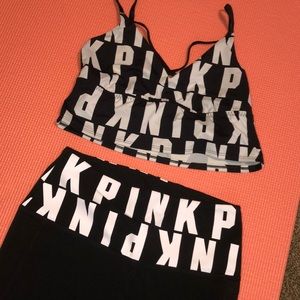 PINK Leggings & Bra Set